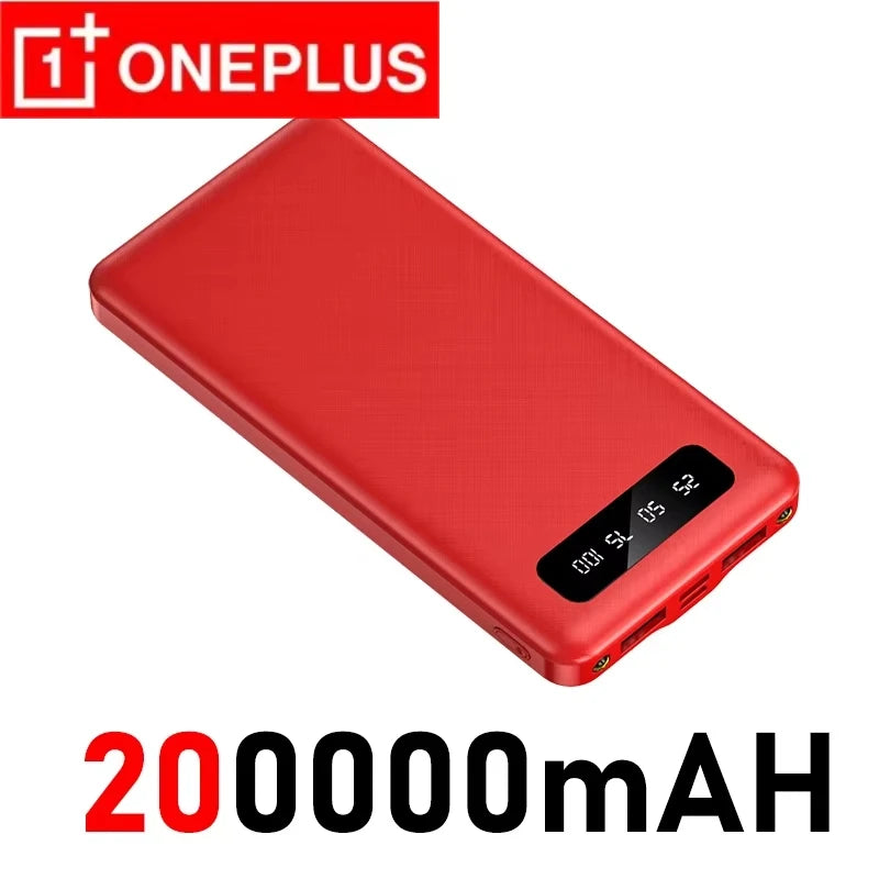 200000mAh 120W Portable Power Bank with LED Digital Display, Fast Charging USB-C External Battery for Smartphones & Tablets
