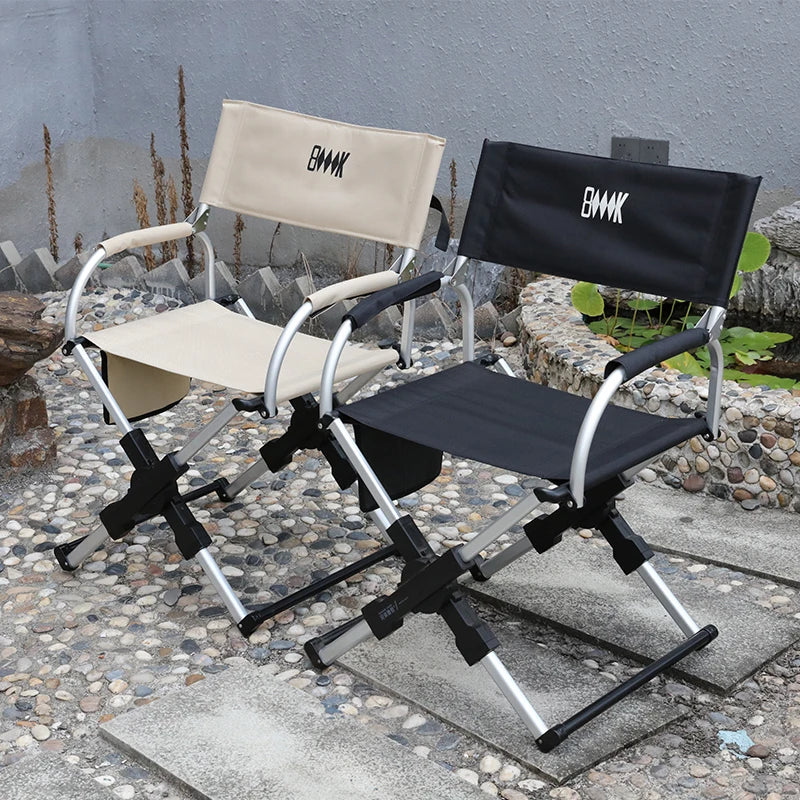Foldable Director Camping Chair – Portable Aluminum Alloy Beach, Fishing & Picnic Seat