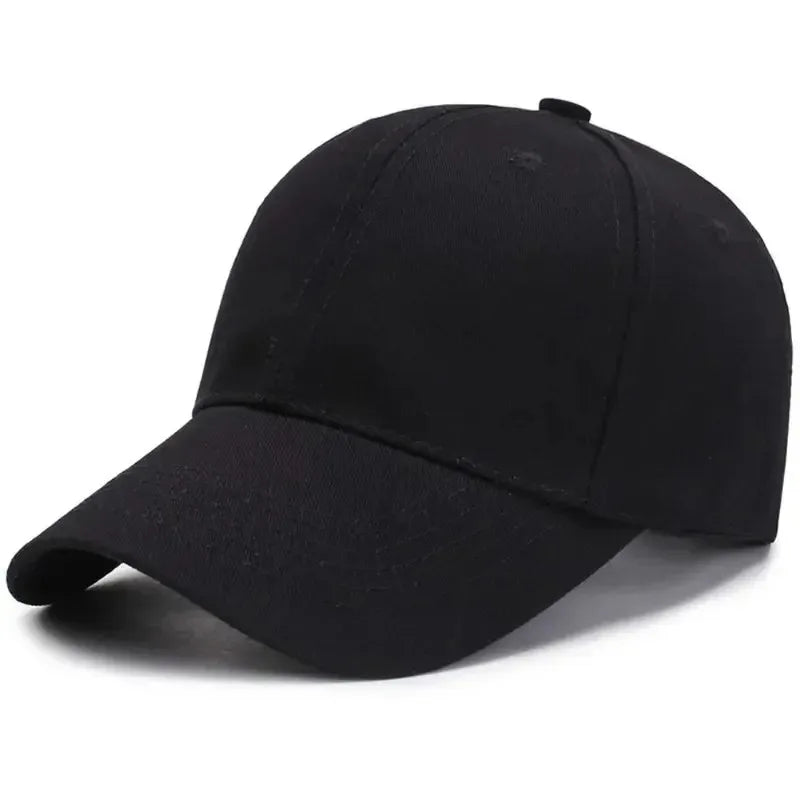 Unisex Black Baseball Cap – One Size Adjustable Sports Hat for Outdoor Casual Wear