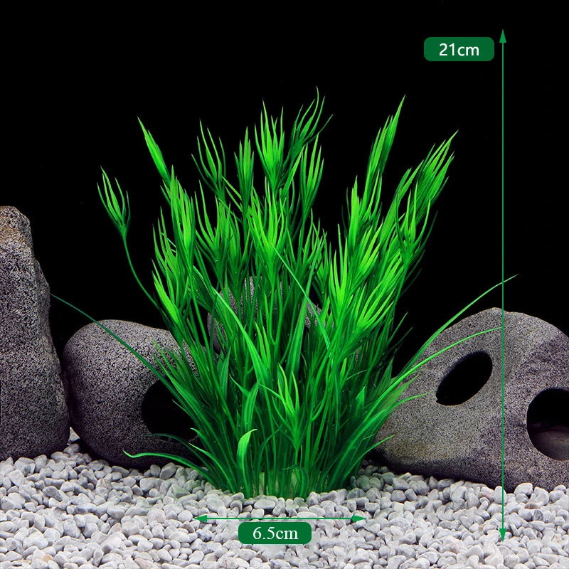 Artificial Aquarium Plants — Plastic Underwater Decorations for Fish Tanks, Realistic Aquarium Decor