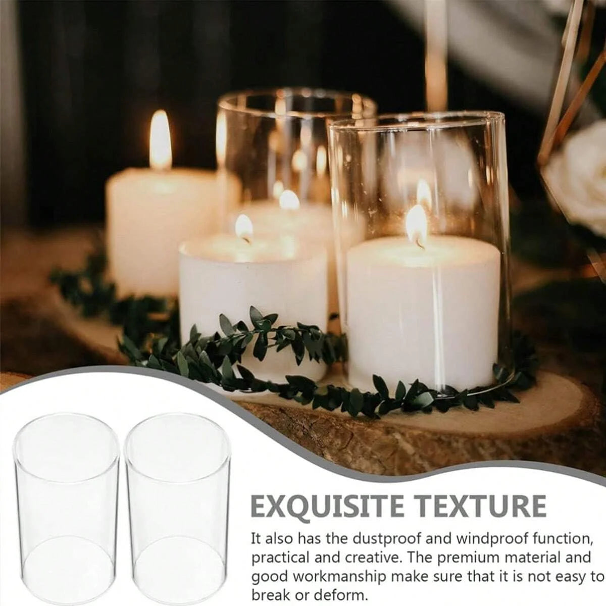 Large Capacity Cylinder Glass Vase and Candle Holder, Straight Tube Glass Jar for Wedding and Dining Table Decor
