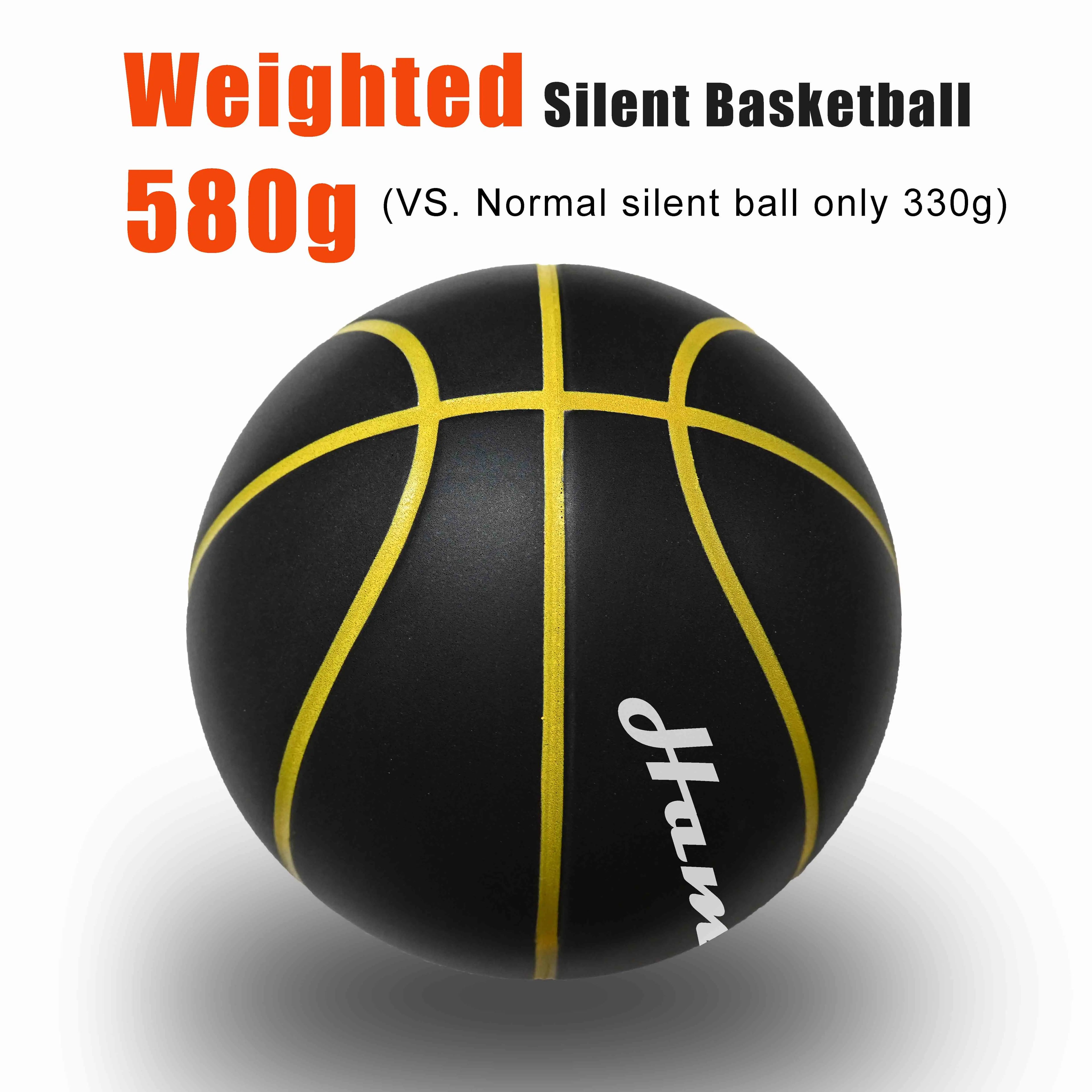 Silent Indoor Basketball Size 7 (29.5 in / 75 cm) PU Foam Airless 580 g Quiet Dribble