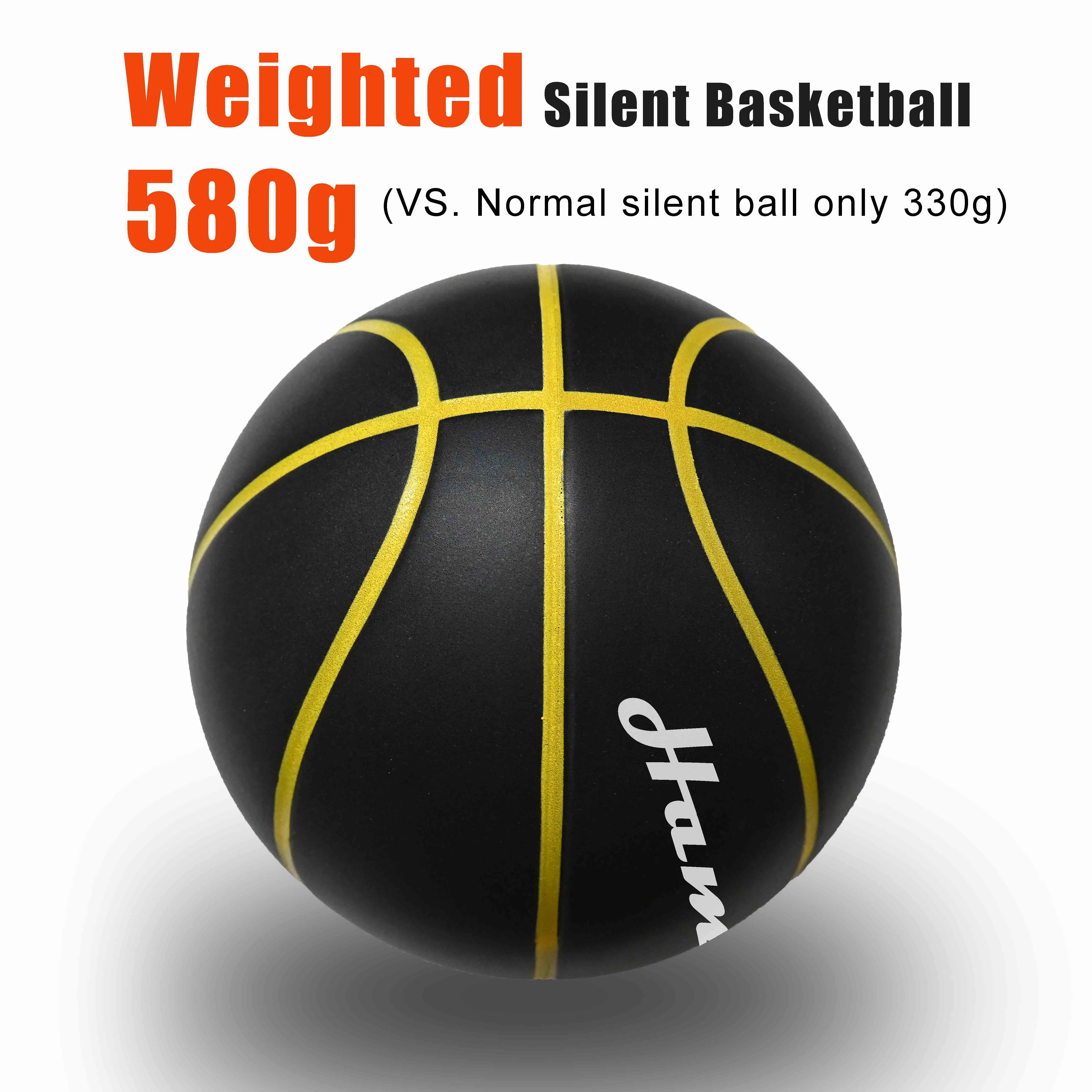 Silent Indoor Basketball Size 7 (29.5 in / 75 cm) PU Foam Airless 580 g Quiet Dribble