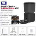8L Automatic Pet Feeder with 1080P Camera, 2.4/5GHz WiFi, Stainless Steel Bowl, App Control & Voice Recorder