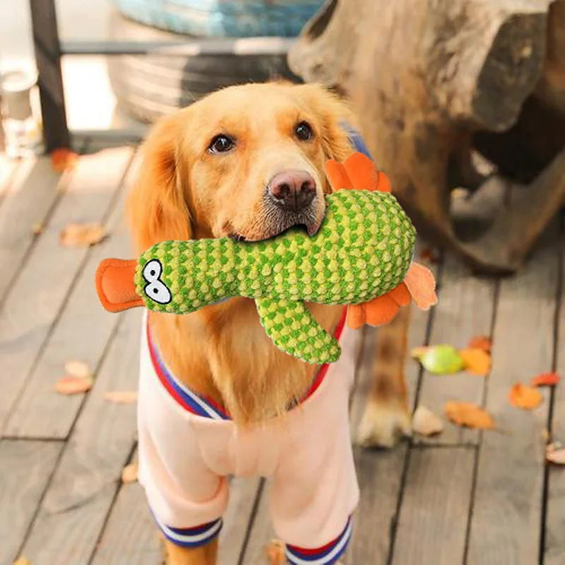 Plush Duck Squeak Dog Toy – Dental Chew for Puppies & Dogs (Small, Medium, Large)