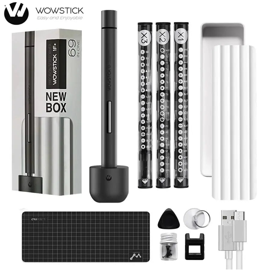 Cordless 64-in-1 Electric Precision Screwdriver Kit – Rechargeable LED Pen Driver with 56 S2 Bits & Magnetic Base