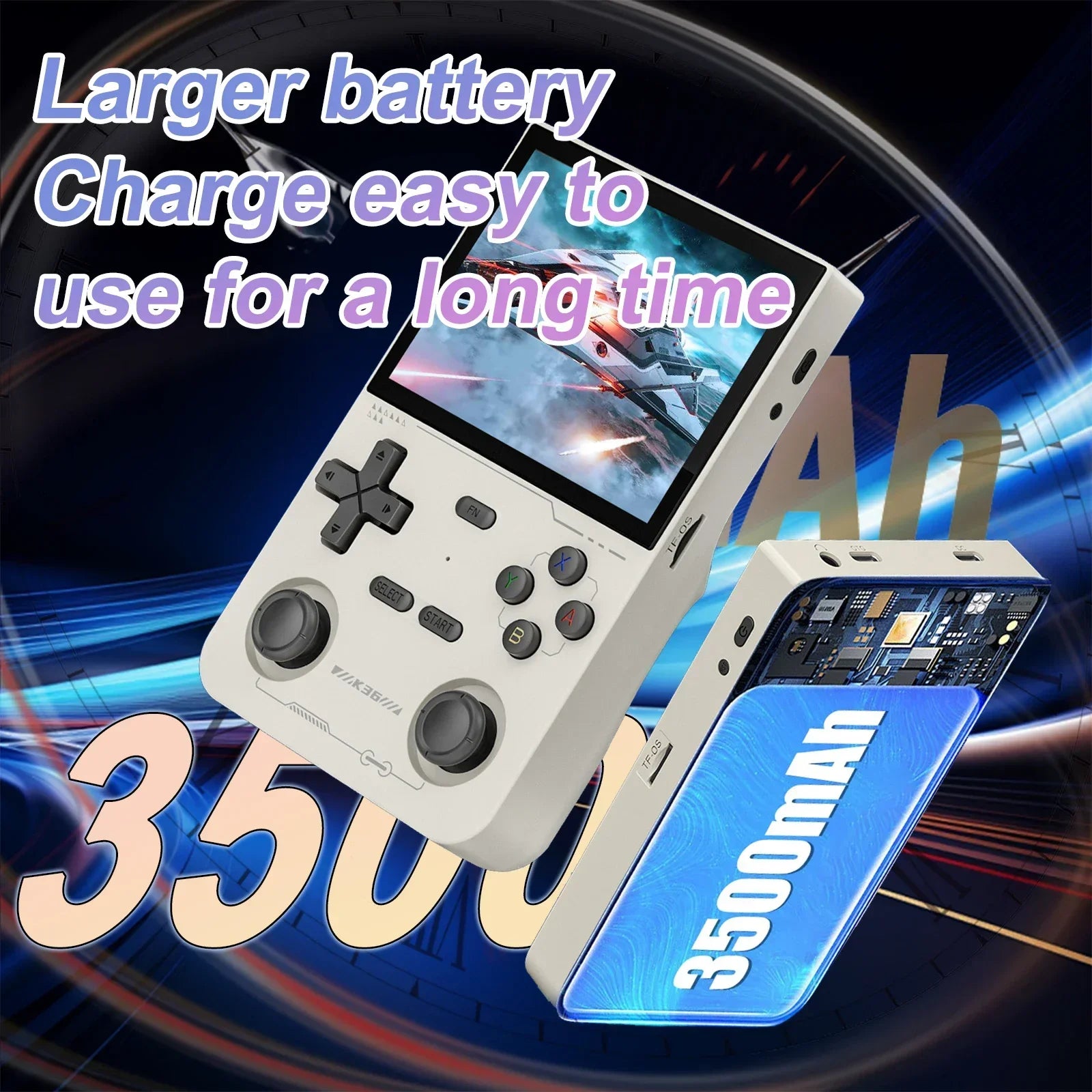 Open-Source Retro Handheld Game Console — 3.5-inch (8.9 cm) IPS, 16,000+ Games Emulator (PS1 PSP N64 Dreamcast)