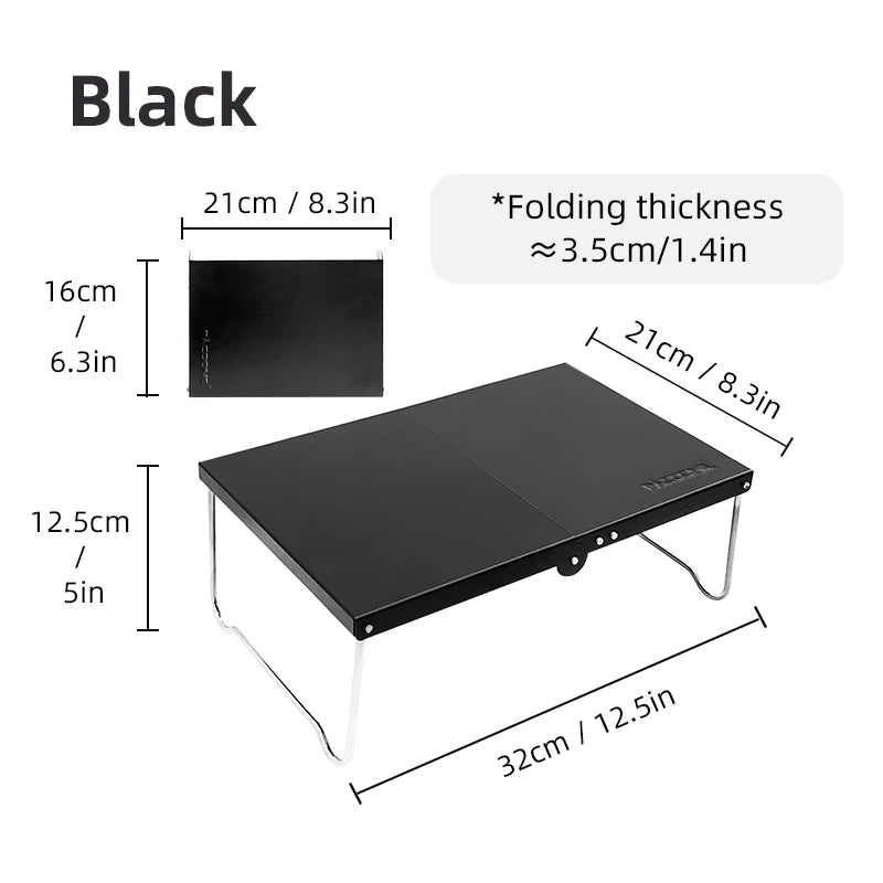 Portable Foldable Camping Table Ultralight Mini MDF Picnic & Coffee Table for Hiking