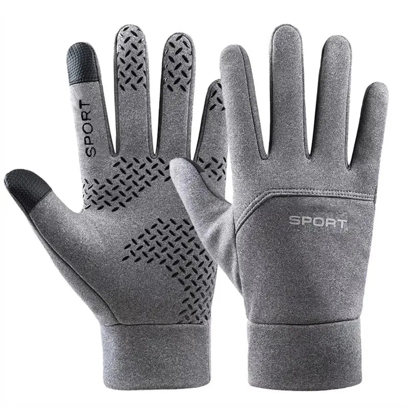 Touchscreen Winter Gloves for Men & Women — Fleece-Lined, Windproof & Water-Resistant Cycling Gloves