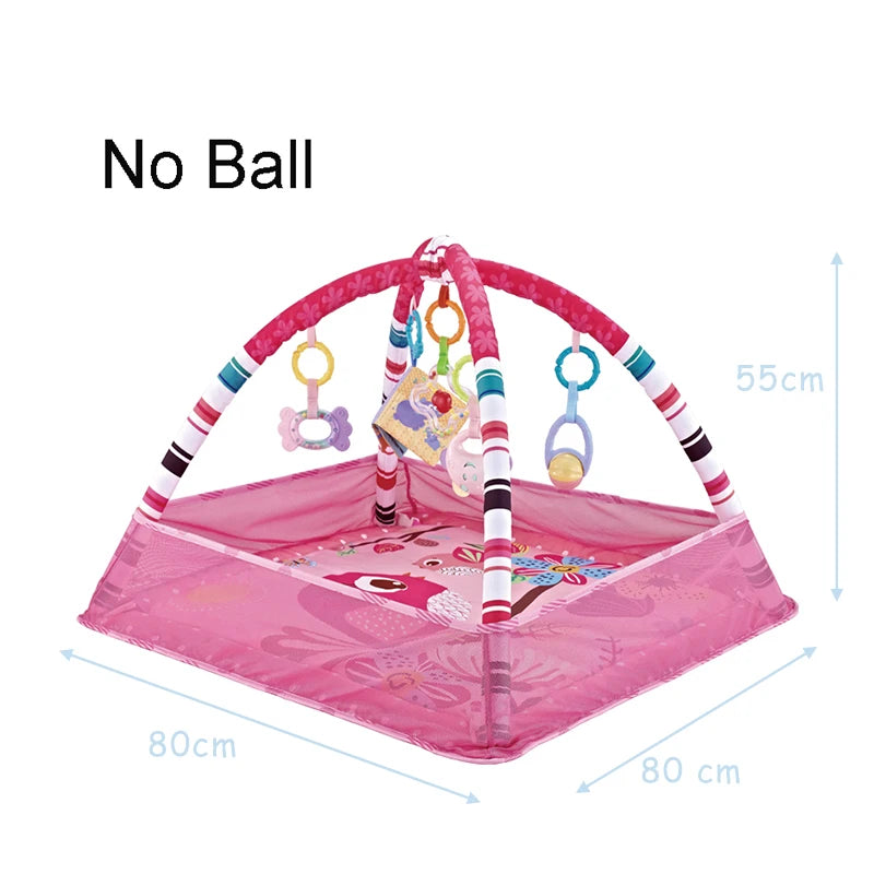 Baby Activity Gym Play Mat with Toy Rack – Educational Crawling Blanket & Infant Sensory Rug