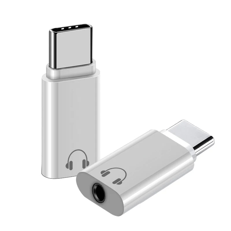 USB-C to 3.5mm Headphone Adapter – Type-C Male to 3.5mm Female Audio Converter for Phones & Tablets