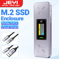 M.2 NVMe & SATA SSD Enclosure with Visual Display — USB 3.2 Gen 2 10Gbps, M-Key & B+M Key, UASP TRIM, Hot-Swap