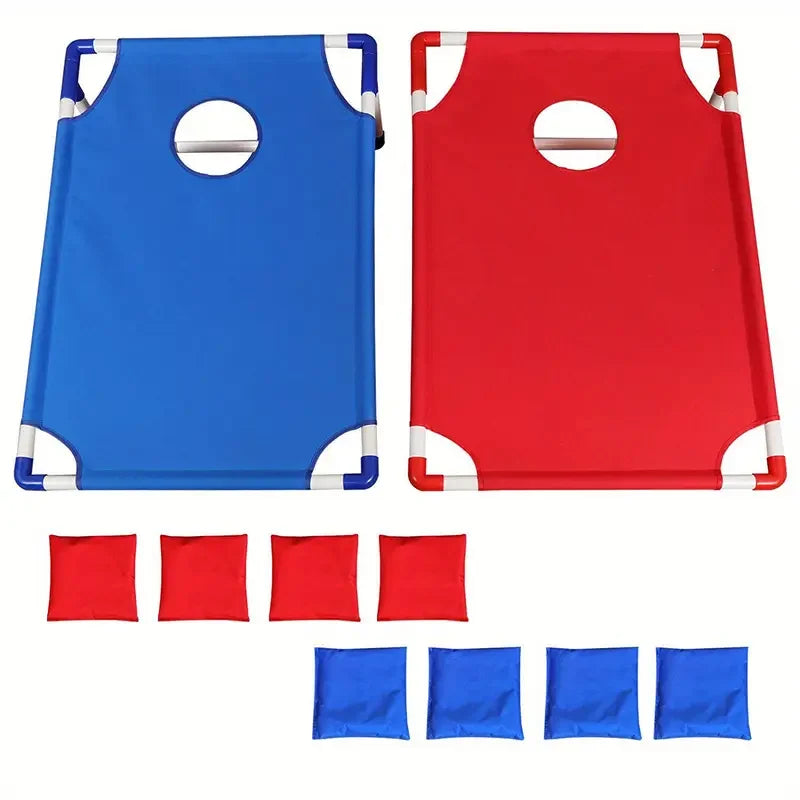 Portable Cornhole Set - Foldable Bean Bag Toss Game for Family & Adults, Outdoor Lawn and Backyard Game with 6 Bean Bags