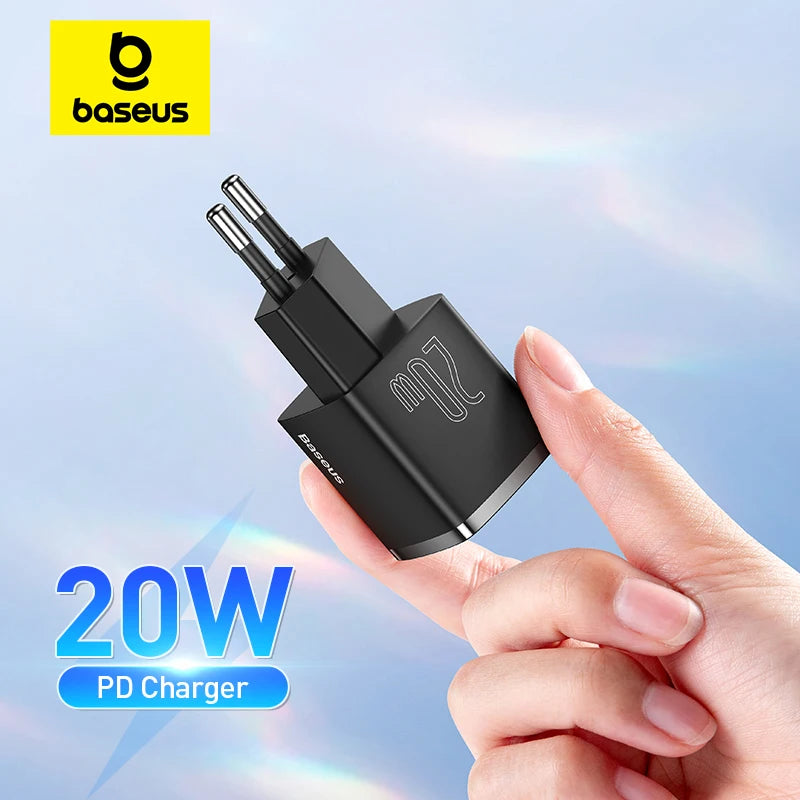 20W USB-C PD Fast Charger Portable Wall Adapter USB Type C Fast Charging for iPhone 15 14 13 12 Pro Max 11 X 8 Plus