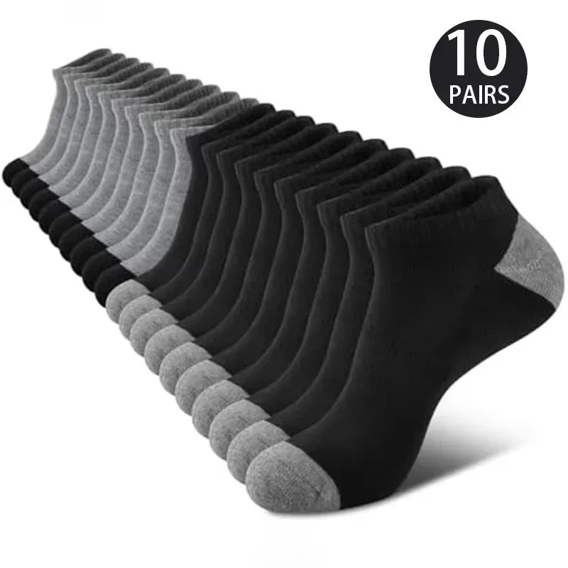 10-Pack Women's Low Cut Breathable Socks — Moisture-Wicking, Odor-Resistant Ankle Socks for Sports & Outdoor