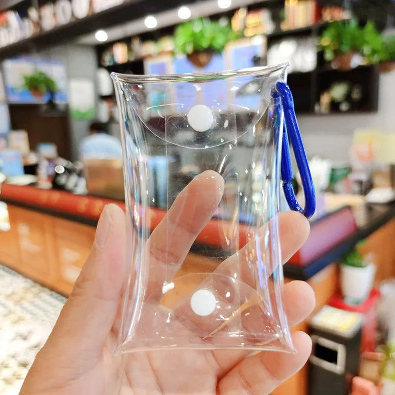 Clear PVC Mini Coin Purse - Transparent Wallet Pouch for Women and Kids, Key Lipstick Earphone Storage