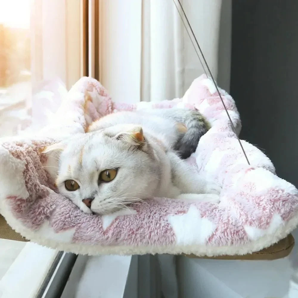 Window Cat Hammock Suction Hanging Bed with Washable Cover 55 x 35 cm (21.7 x 13.8 in) Holds 20 kg / 44 lb