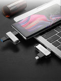 Dual USB-C & USB 3.2 OTG Metal Flash Drive — High-Speed Pendrive 32GB/64GB/128GB/256GB for Smartphone & Laptop