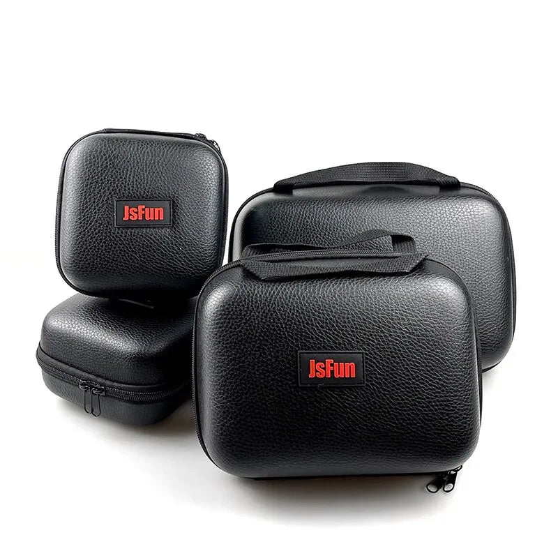 Spinning Reel Bag PU Case – Waterproof Shockproof Fishing Reel Storage (S/M/L, Fits 1–2 Reels)