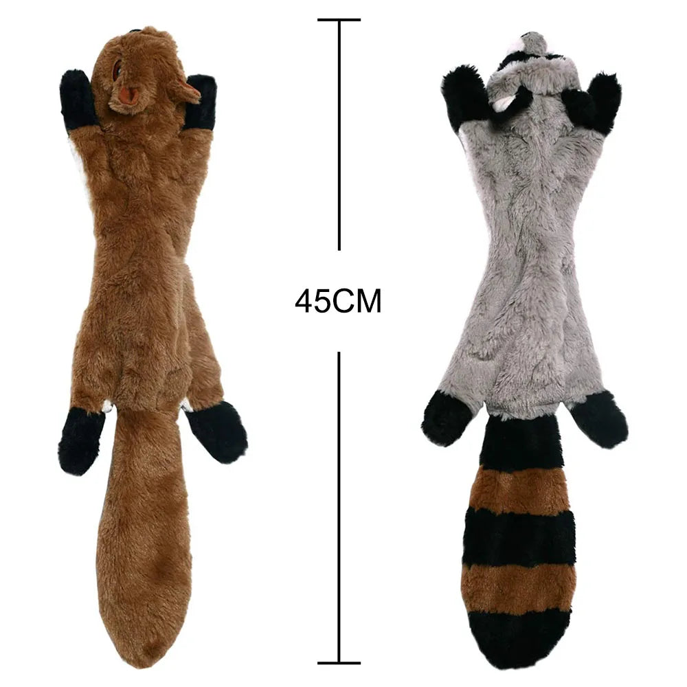 No-Stuffing Squeaky Dog Toy - Durable Simulated Animal Plush with Crinkle and Chew-Resistant Design