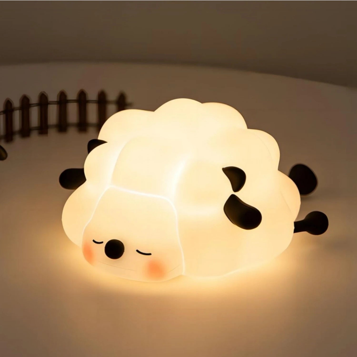 Cute Silicone LED Night Light - Panda Sheep Rabbit USB Rechargeable Kids Bedroom Lamp Gift