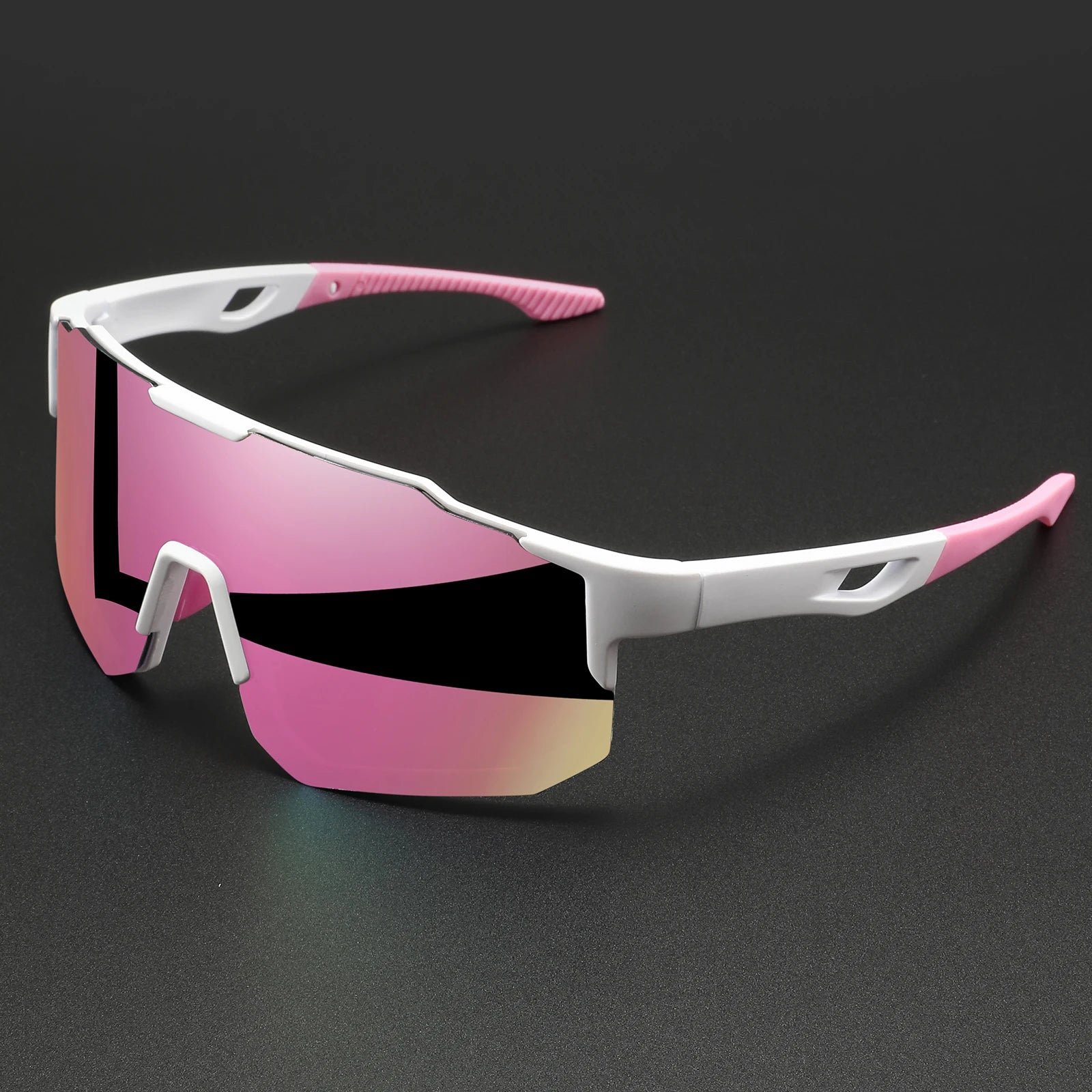 Oversized Colorful Wraparound Sports Sunglasses, UV400 Anti-Glare Unisex for Cycling, Hiking & Outdoor