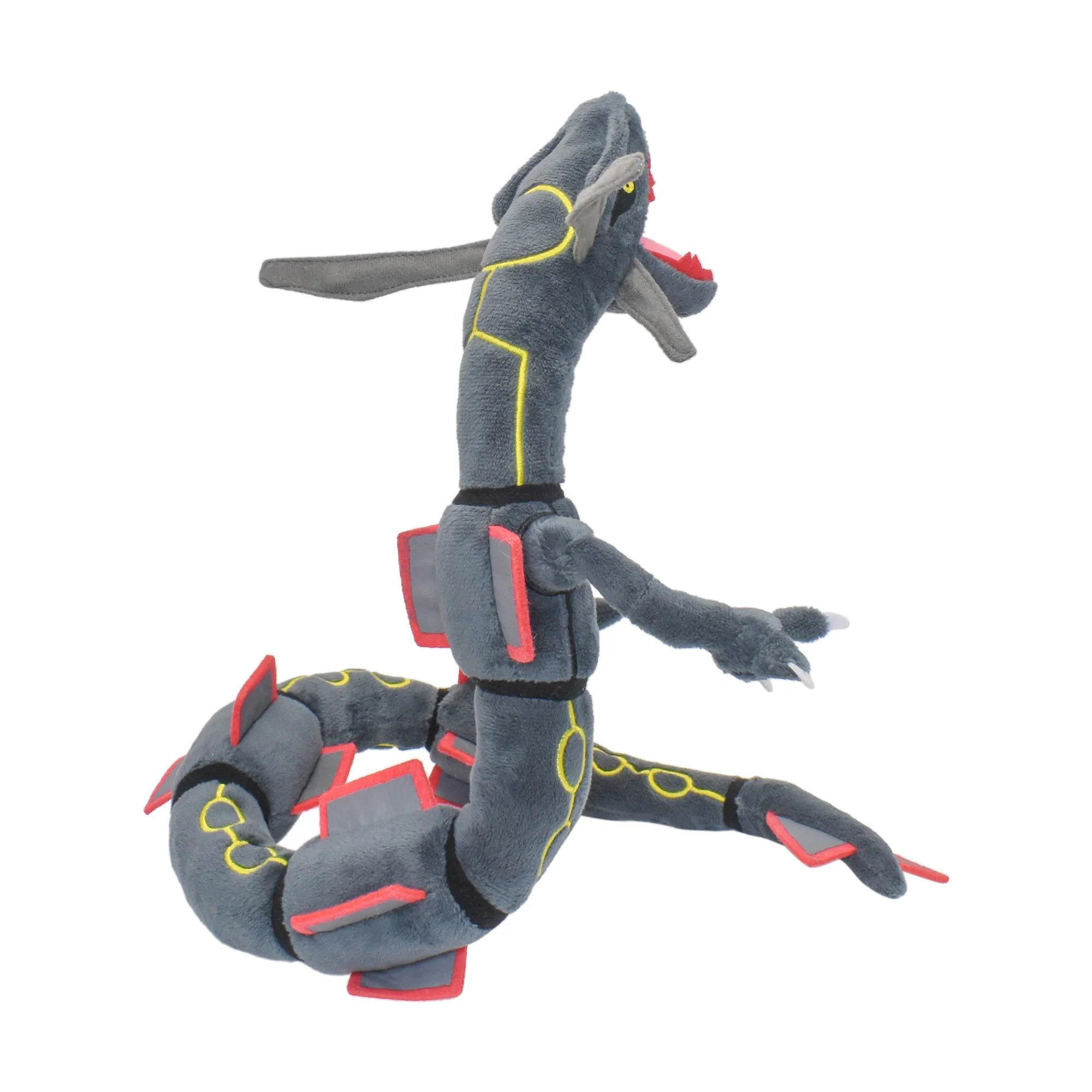 Shiny Rayquaza Plush Toy - Soft Black 12 in (30 cm) Stuffed Collectible Plushie Gift