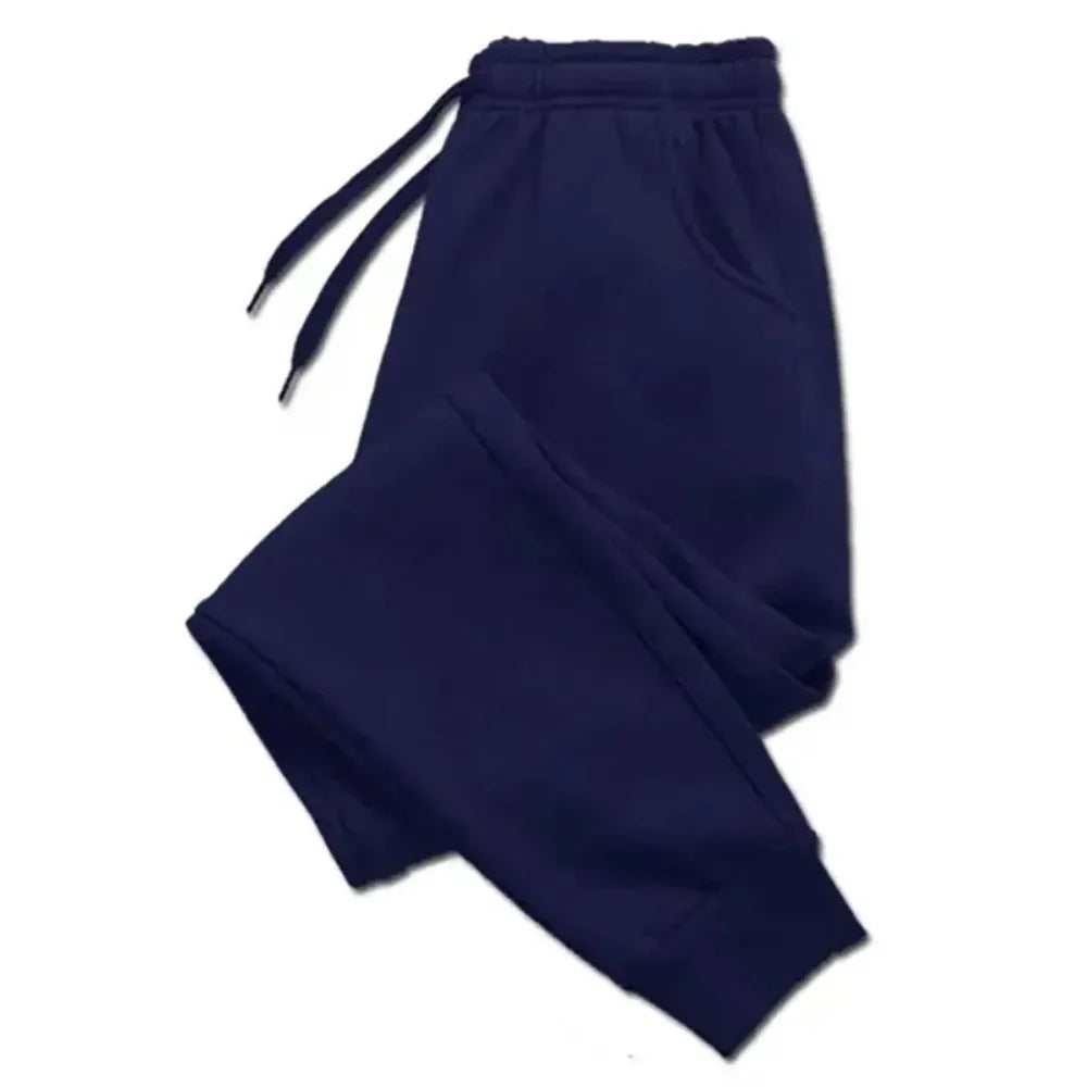 Men's Fleece Joggers – Thermal Sweatpants for Running & Gym, Slim Ankle-Length Workout Pants