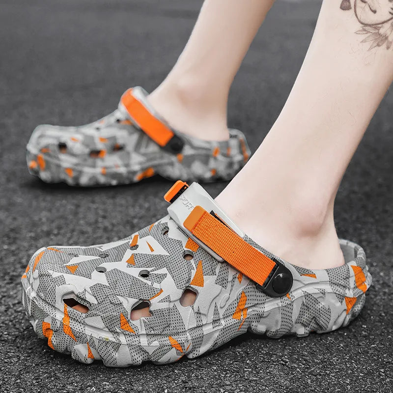 Men's Camouflage EVA Clogs Slip-On Garden Sandals - Casual Outdoor & Home Shoes