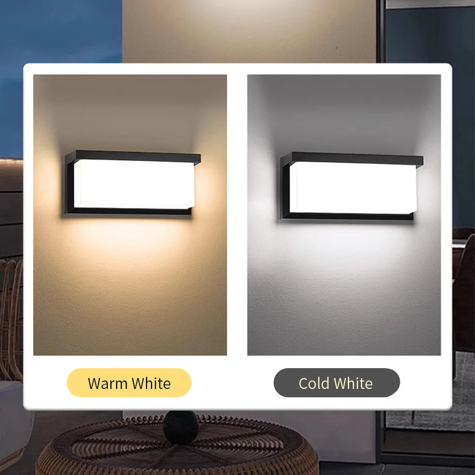 LED Outdoor Wall Light with Radar Motion Sensor - Waterproof Modern Porch & Garden Lamp AC85-265V