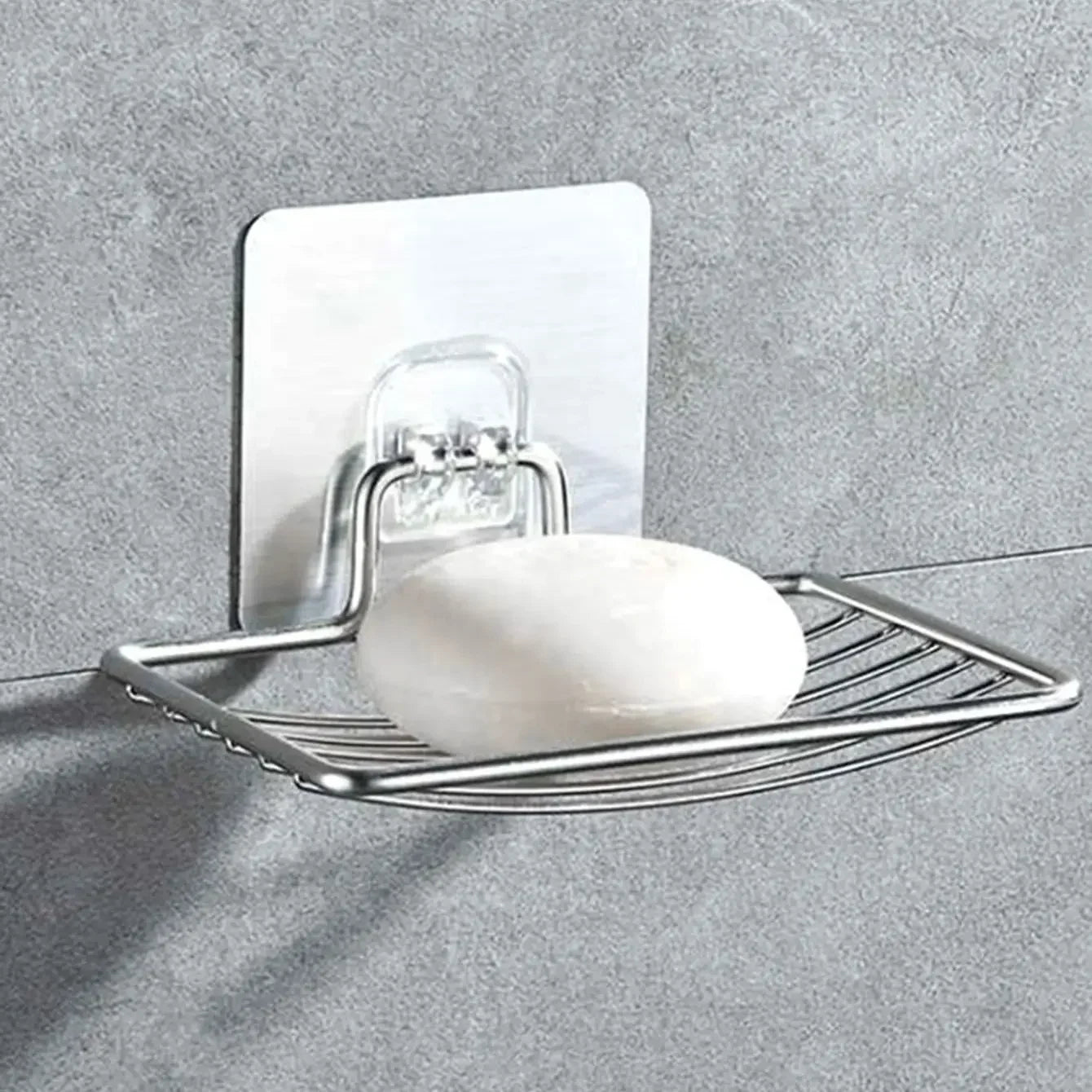 Wall-Mounted Stainless Steel Soap Rack – Drainage Soap Tray & Shelf for Bathroom & Kitchen