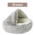 Plush Round Pet Bed 2-in-1 Removable Cover for Cats & Small Dogs – 40 cm (15.7 in), 50 cm (19.7 in)