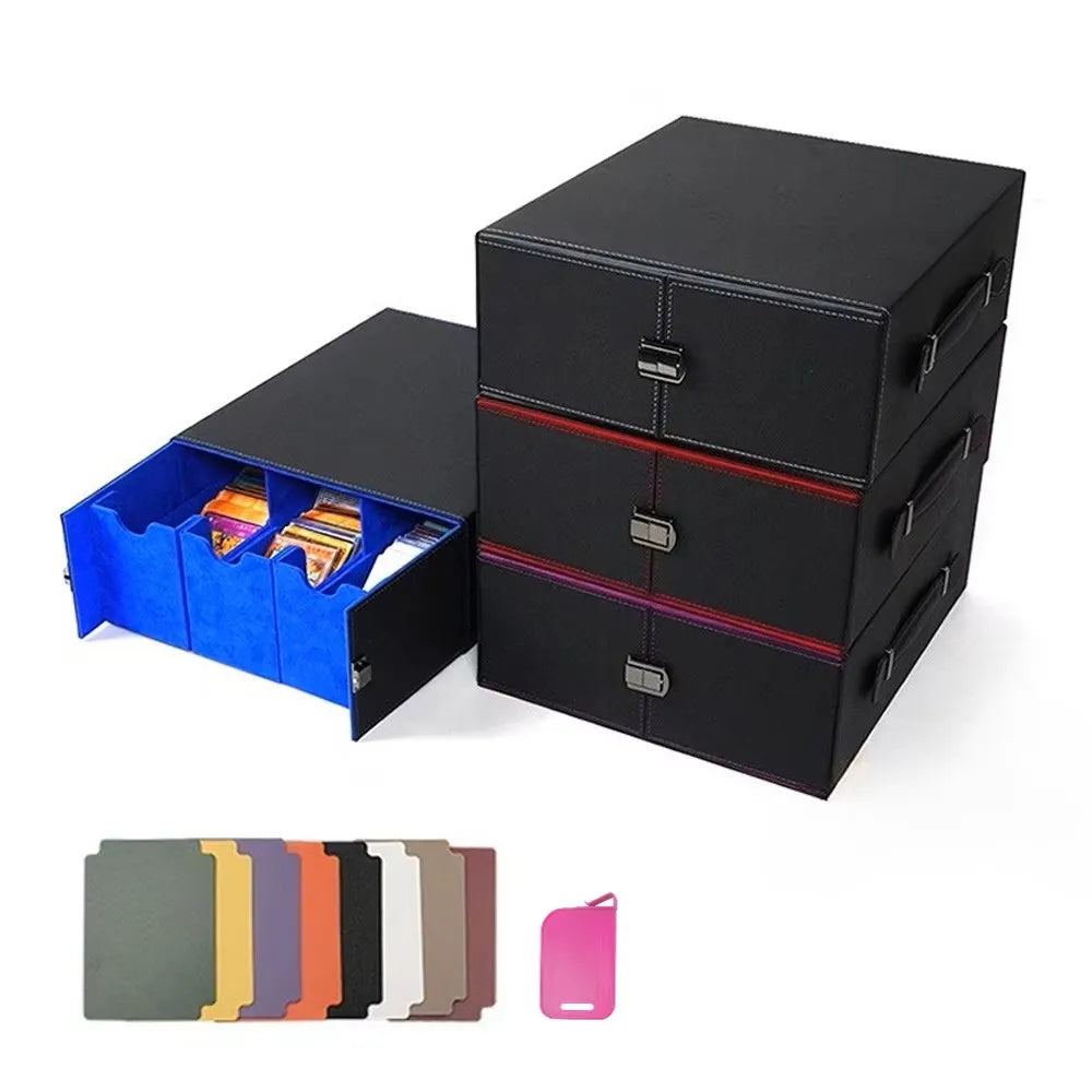 PU Leather Trading Card Storage Box – Holds 1800+ Cards | Magnetic Closure Commander Deck Case for MTG, Pokémon & TCG