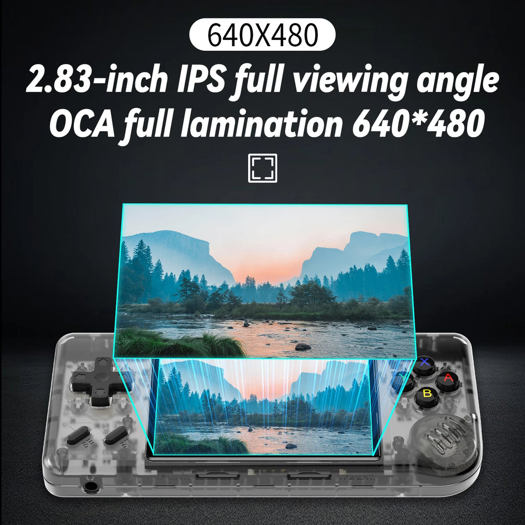 Mini Handheld Retro Game Console 2.83" (7.19 cm) IPS 640x480, 64GB, 5000+ Games, HDMI TV Output, Linux