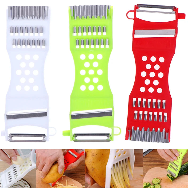 Multi-Function Vegetable Cutter, Garlic Grater, Potato Peeler and Cucumber Carrot Slicer Kitchen Tool