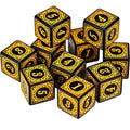 10-Piece Acrylic D6 Dice Set 16mm (0.63 in) – Carved Six-Sided Game Dice for RPG, Dungeons & Dragons & Board Games