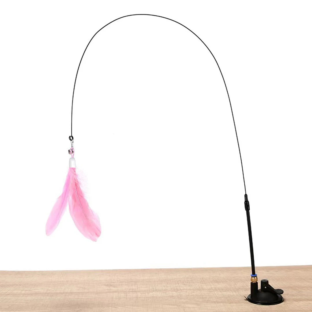 Interactive Cat Feather Teaser Toy with Bell view 8