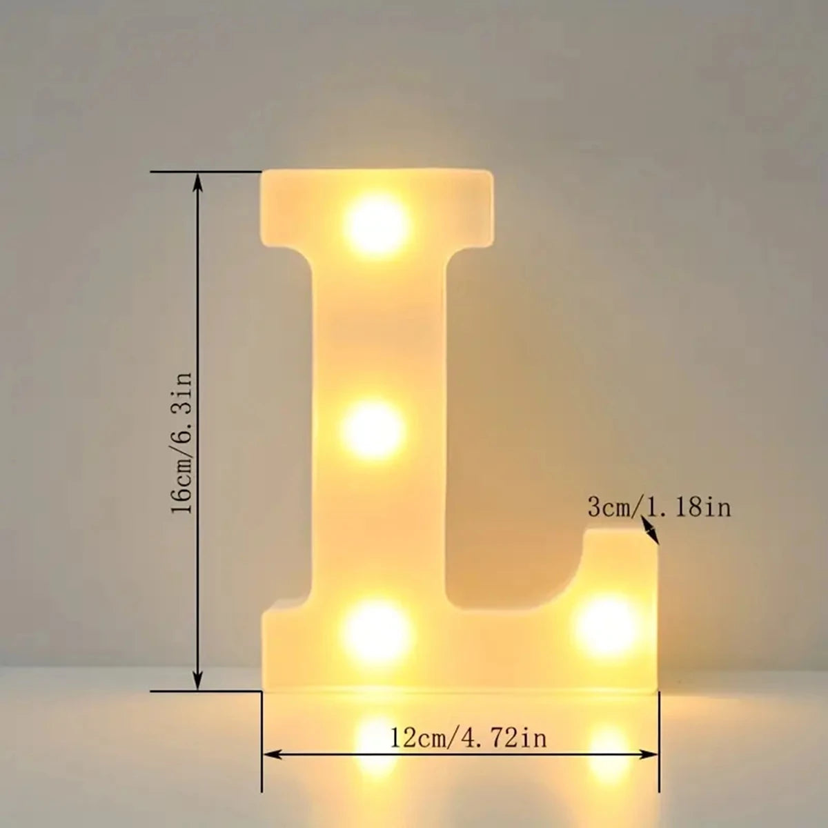 White LED Angel Night Light 6.3in (16 cm) Marquee Sign for Home, Wedding, Party & Christmas Decor