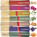 14-Set (280) Incense Sticks – Lavender, Milky, Jasmine, Rose, Sandalwood, White Sage & Dragon's Blood – Long-Lasting Aromatherapy for Home, Office, Yoga & Meditation
