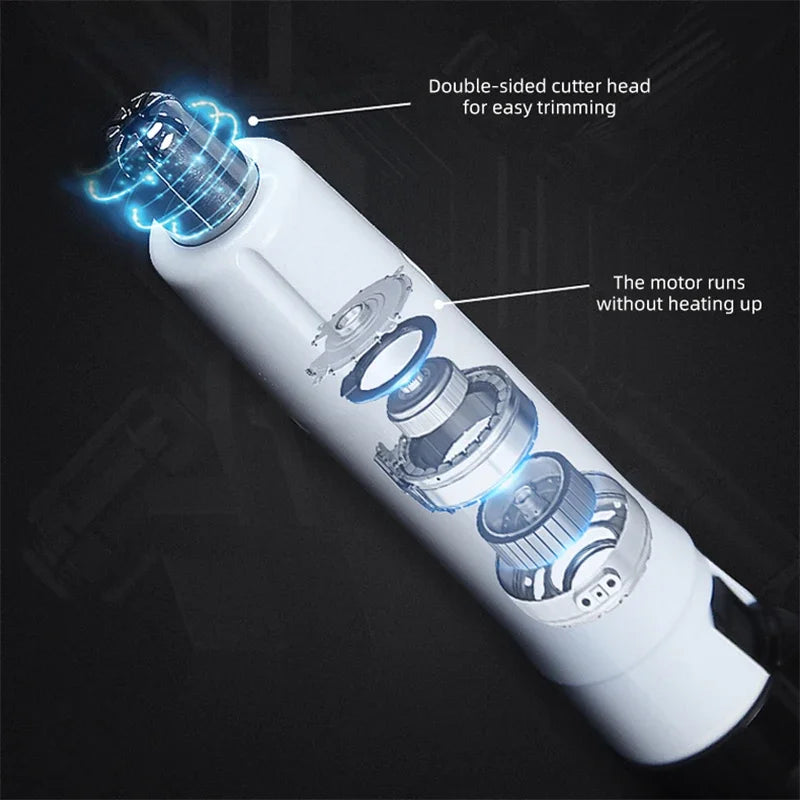 Electric Nose & Ear Hair Trimmer for Men – Portable Eyebrow & Detail Groomer, Painless