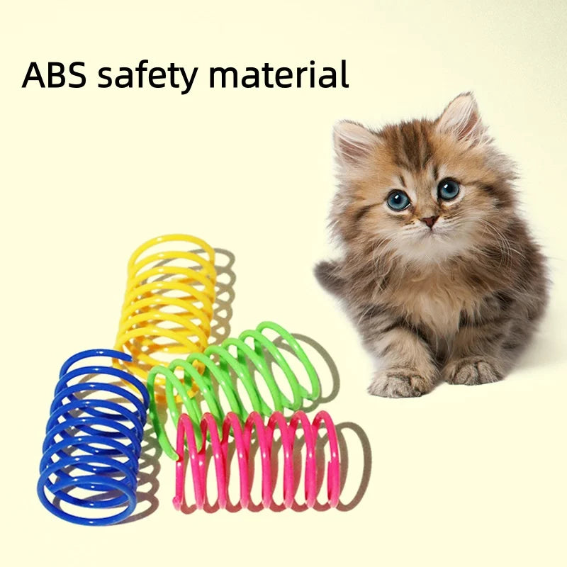 Colorful Spiral Coil Cat Spring Toy – Durable Interactive Chew & Chase Toy for Kittens & Cats