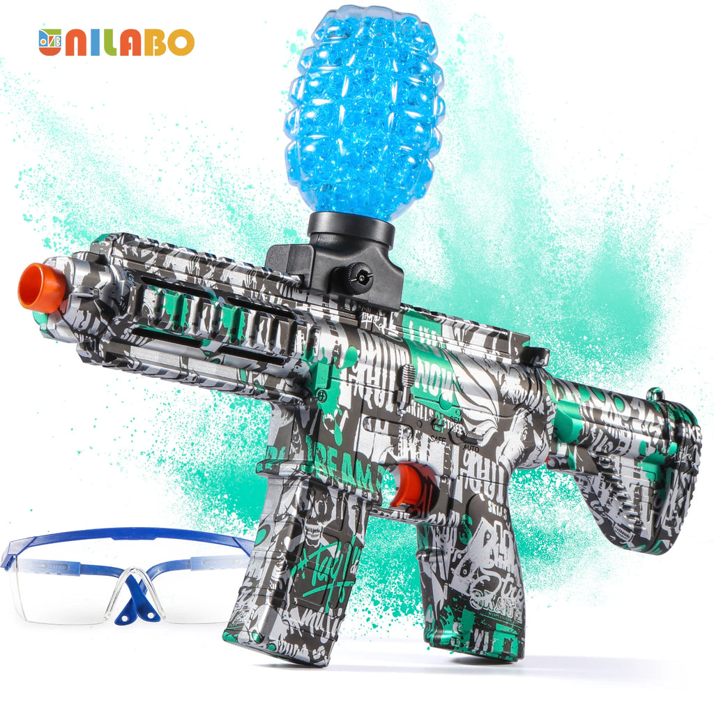 Rechargeable Electric Ball Blaster Toy Gun – High-Speed Metallic Finish, Outdoor Game Party Gift (Bullets Excluded) Ages 6+