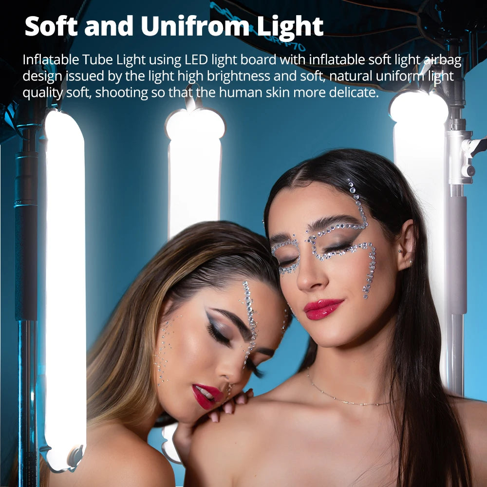 Gold Crow Flexible Inflatable LED Soft Light 2700K-6500K Bi-Color Portable Photography & On-Camera Video Light