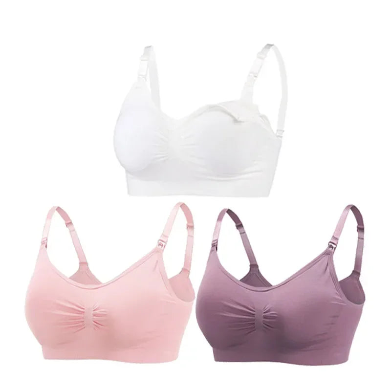 3-Pack Maternity Nursing Bras – Soft Wire-Free Breastfeeding Bra for Pregnancy & Nursing