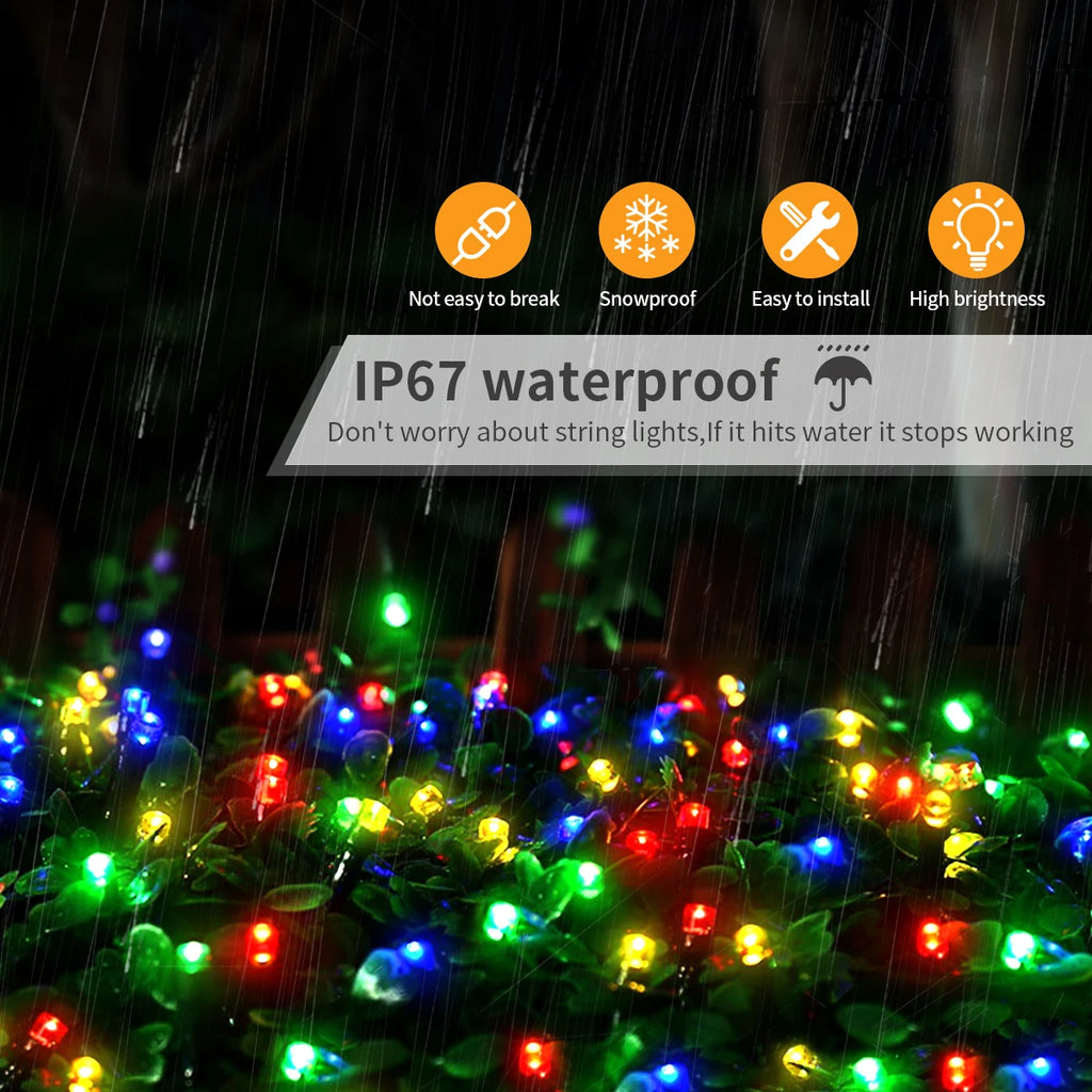 Waterproof LED Fairy String Lights — White, Warm White & Multicolor (IP65) for Curtains, Weddings & Party Lighting