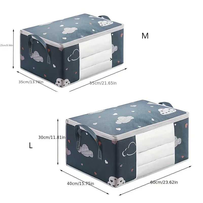 Large Non-Woven Storage Bag with Handles – Dustproof, Moisture-Resistant Quilt & Clothing Organizer