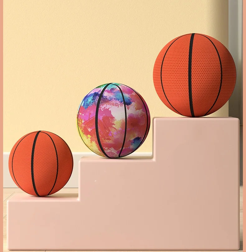 Indoor Silent Foam Basketball – Soft High-Elastic No-Noise Sports Ball for Quiet Indoor Play