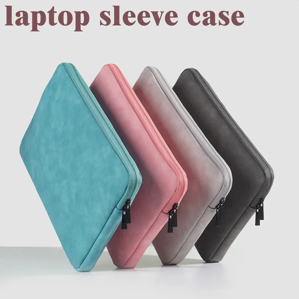 Water-Resistant PU Laptop Sleeve Slim Protective Case for 12/13/14/15/15.6/16-Inch Notebooks