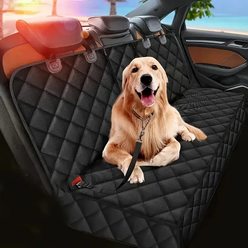 Waterproof Dog Car Seat Cover Hammock – Rear/Back Seat Pet Travel Mat, Universal Fit for Small, Medium & Large Dogs
