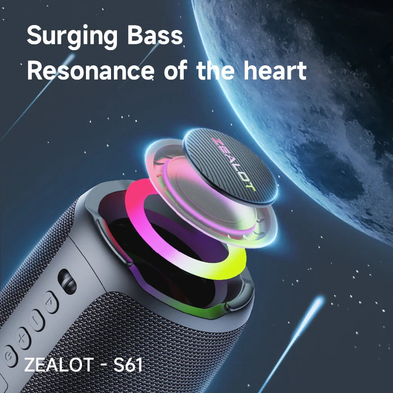 Portable Bluetooth Speaker 20W — IPX6 Waterproof, Bluetooth 5.2, 12H Battery, Outdoor Bass